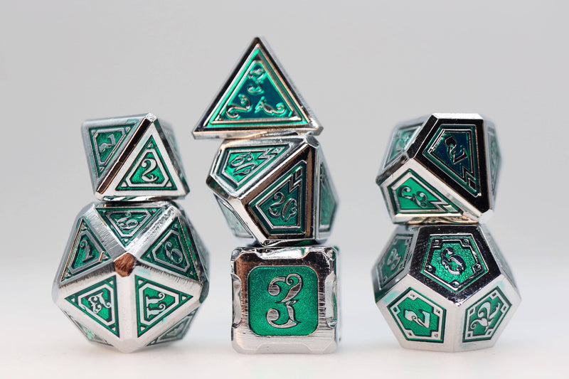 Alchemist Metals: Acid - Metal RPG Dice Set