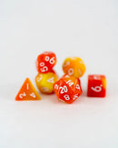 Emberglow Dice: Mini Acrylic Set in Glass Vial