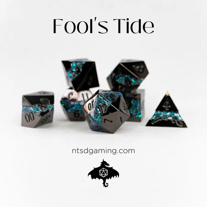 Emberglow Dice: Metal Set in Book