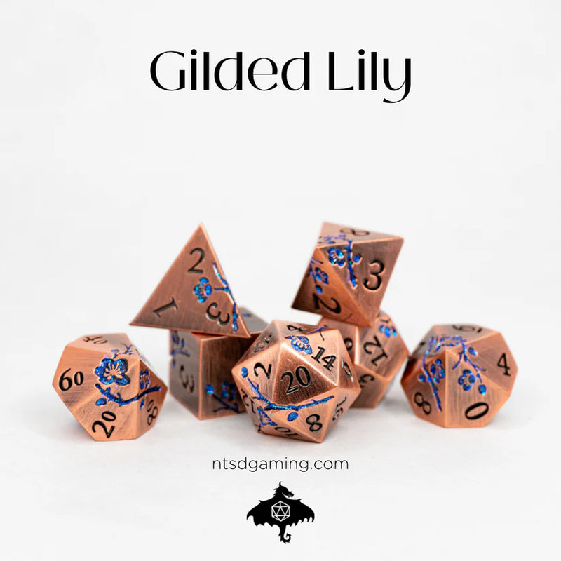 Emberglow Dice: Metal Set in Book