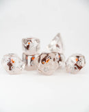 Emberglow Dice: Acrylic Inclusion Set in Glass Vial