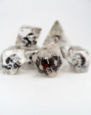 Emberglow Dice: Acrylic Inclusion Set in Glass Vial