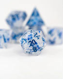 Emberglow Dice: Sharp Edge Dice in Glass Vials