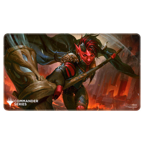 Playmat: Stitched Edge: Magic the Gathering: Commander Series: Karlach, Fury of Avernus