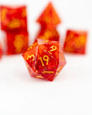 Emberglow Dice: Sharp Edge Dice in Glass Vials