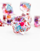 Emberglow Dice: Sharp Edge Dice in Glass Vials