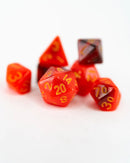 Emberglow Dice: Mini Acrylic Set in Glass Vial