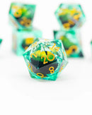 Emberglow Dice: Sharp Edge Dice in Glass Vials