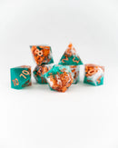 Emberglow Dice: Sharp Edge Dice in Glass Vials