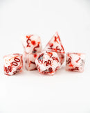 Emberglow Dice: Sharp Edge Dice in Glass Vials