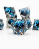 Emberglow Dice: Sharp Edge Dice in Glass Vials