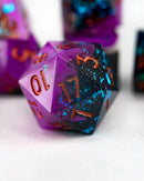 Emberglow Dice: Sharp Edge Dice in Glass Vials