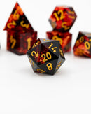 Emberglow Dice: Sharp Edge Dice in Glass Vials
