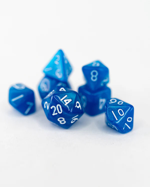 Emberglow Dice: Mini Acrylic Set in Glass Vial