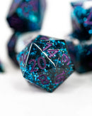 Emberglow Dice: Sharp Edge Dice in Glass Vials