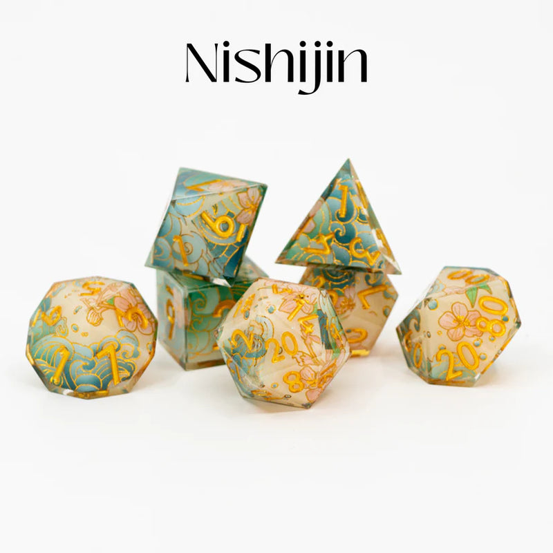 Emberglow Dice: Sharp Edge Dice in Glass Vials