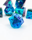 Emberglow Dice: Sharp Edge Dice in Glass Vials