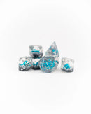 Emberglow Dice: Acrylic Inclusion Set in Glass Vial