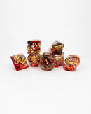 Emberglow Dice: Sharp Edge Dice in Glass Vials