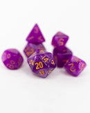 Emberglow Dice: Mini Acrylic Set in Glass Vial