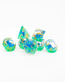 Emberglow Dice: Acrylic Inclusion Set in Glass Vial