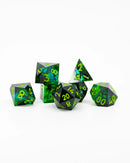 Emberglow Dice: Sharp Edge Dice in Glass Vials