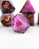 Emberglow Dice: Sharp Edge Dice in Glass Vials