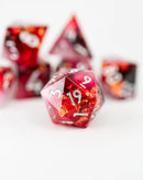 Emberglow Dice: Sharp Edge Dice in Glass Vials