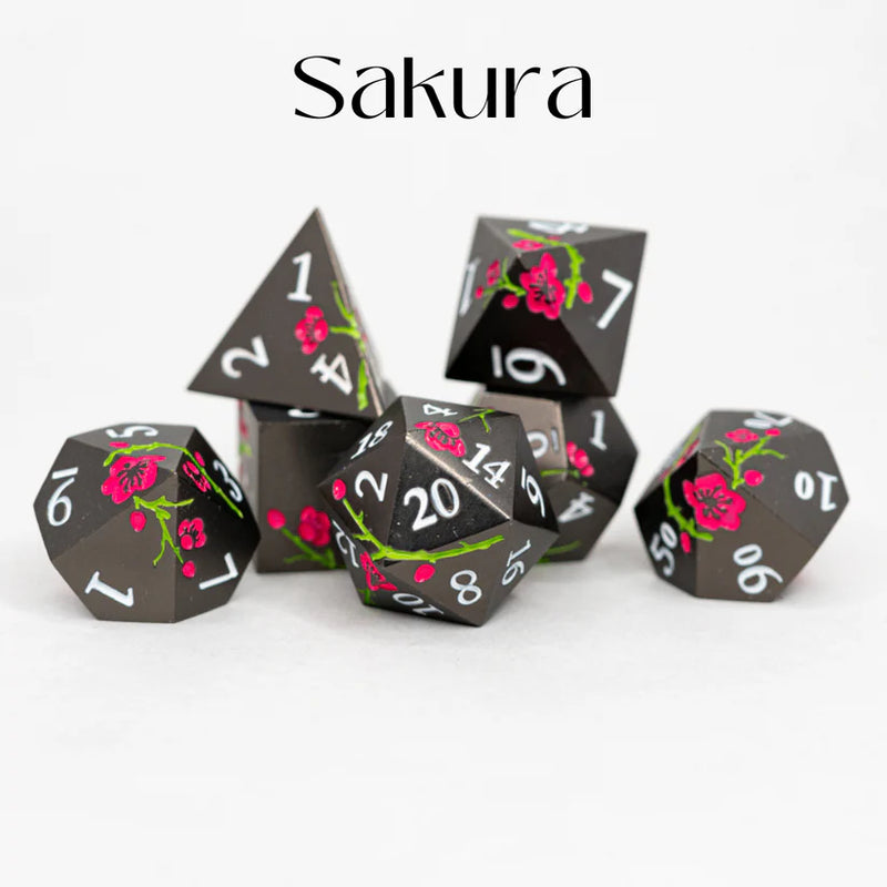 Emberglow Dice: Metal Set in Book