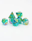 Emberglow Dice: Sharp Edge Dice in Glass Vials