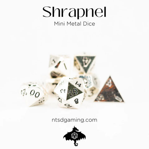 Emberglow Dice: 7 Piece Mini Metal Dice Set
