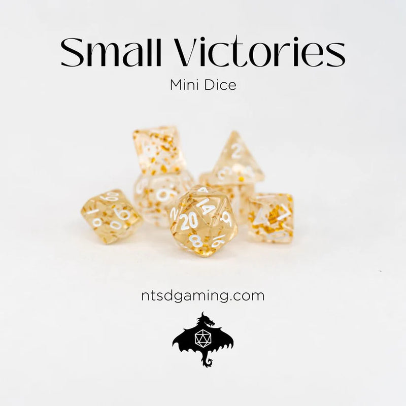 Emberglow Dice: Mini Acrylic Set in Glass Vial