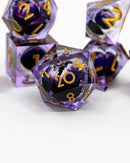 Emberglow Dice: Sharp Edge Dice in Glass Vials