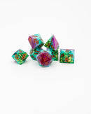 Emberglow Dice: Sharp Edge Dice in Glass Vials
