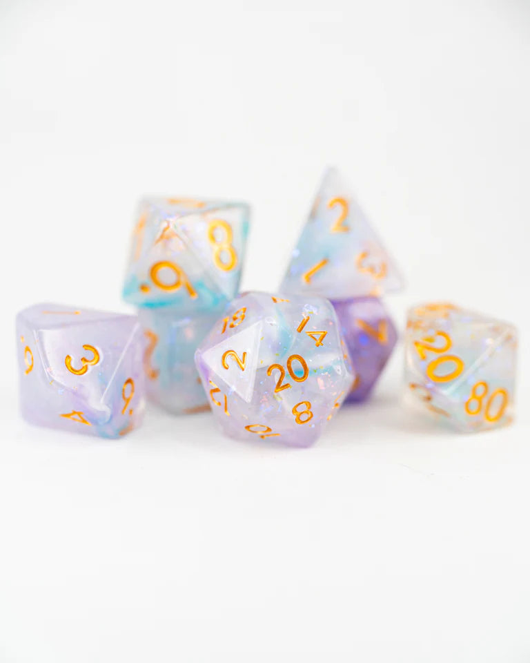 Emberglow Dice: Acrylic Dice in Glass Vials