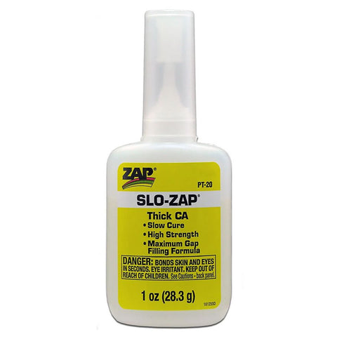 1oz Slow-Zap Thick Viscosity Superglue (Yellow Label)