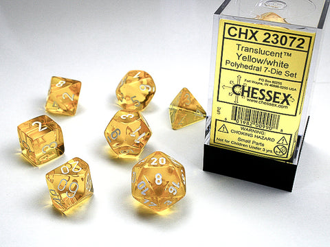 Chessex Polyhedral Dice Set : Translucent