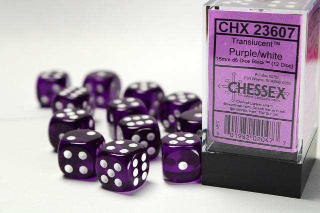 Chessex 16 MM Dice Set: Translucent
