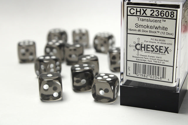 Chessex 16 MM Dice Set: Translucent