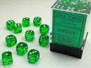 Chessex 12 MM  Dice Set: Translucent