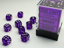 Chessex 12 MM  Dice Set: Translucent