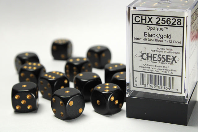 Chessex 12 MM Dice Set: Opaque