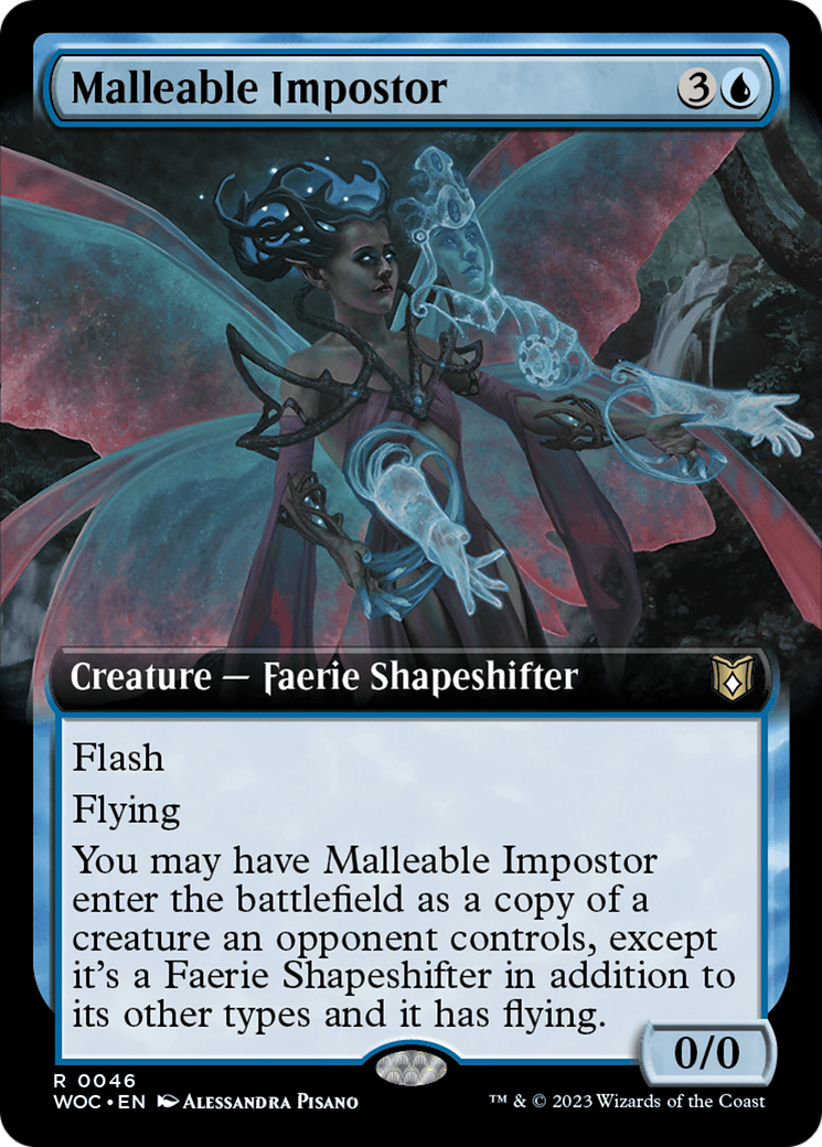 Malleable Impostor (Extended Art) [Wilds of Eldraine Commander]